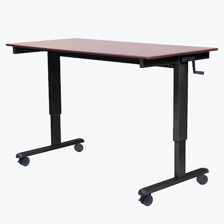 Fine-Line STANDCF60-BK-DW 60 in. High Speed Crank Adjustable Stand Up Desk, Black FI3028878